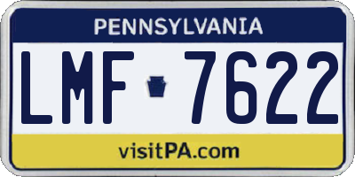PA license plate LMF7622
