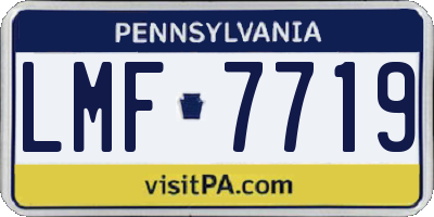 PA license plate LMF7719