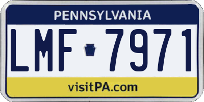 PA license plate LMF7971