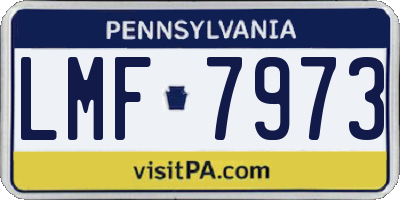 PA license plate LMF7973