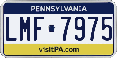 PA license plate LMF7975