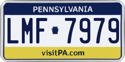 PA license plate LMF7979