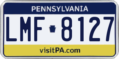 PA license plate LMF8127