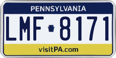 PA license plate LMF8171