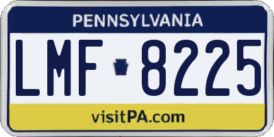 PA license plate LMF8225