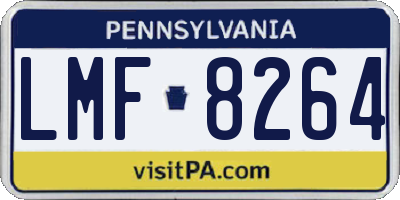 PA license plate LMF8264