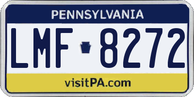 PA license plate LMF8272