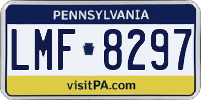 PA license plate LMF8297