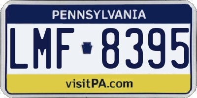 PA license plate LMF8395