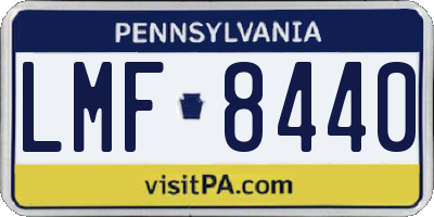 PA license plate LMF8440