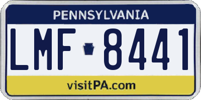 PA license plate LMF8441