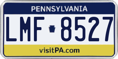 PA license plate LMF8527