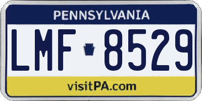 PA license plate LMF8529