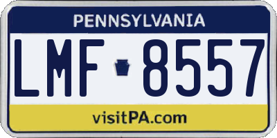 PA license plate LMF8557