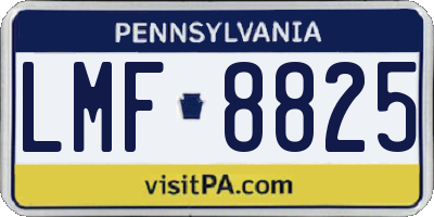 PA license plate LMF8825