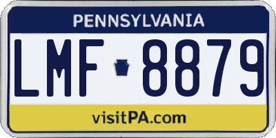 PA license plate LMF8879