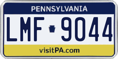 PA license plate LMF9044