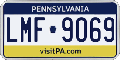 PA license plate LMF9069