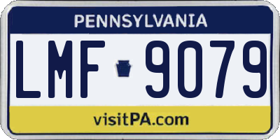 PA license plate LMF9079