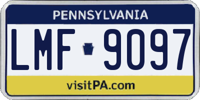 PA license plate LMF9097