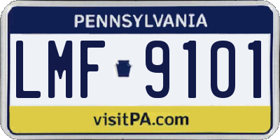 PA license plate LMF9101