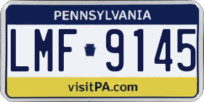 PA license plate LMF9145