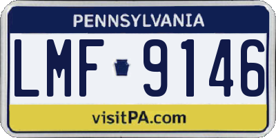 PA license plate LMF9146