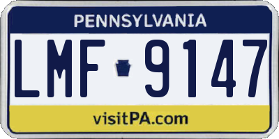 PA license plate LMF9147