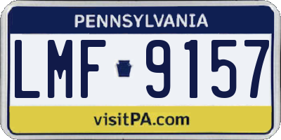 PA license plate LMF9157