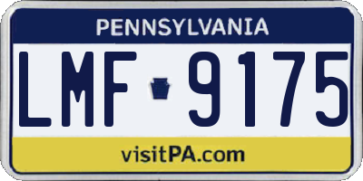 PA license plate LMF9175