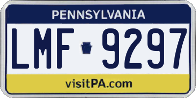 PA license plate LMF9297