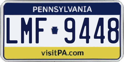 PA license plate LMF9448