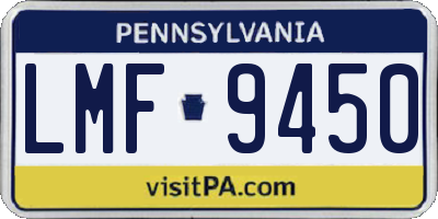PA license plate LMF9450