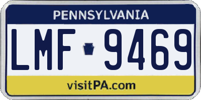 PA license plate LMF9469