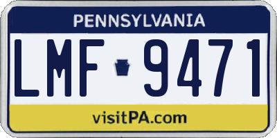 PA license plate LMF9471