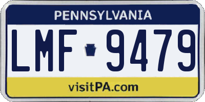 PA license plate LMF9479