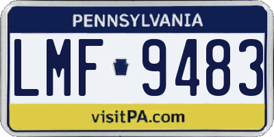 PA license plate LMF9483