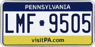 PA license plate LMF9505