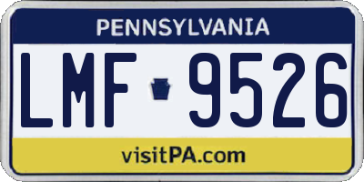 PA license plate LMF9526