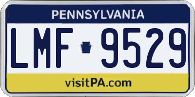PA license plate LMF9529