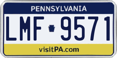 PA license plate LMF9571
