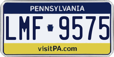 PA license plate LMF9575
