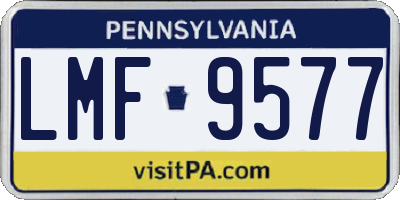 PA license plate LMF9577