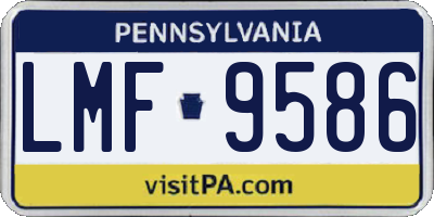 PA license plate LMF9586