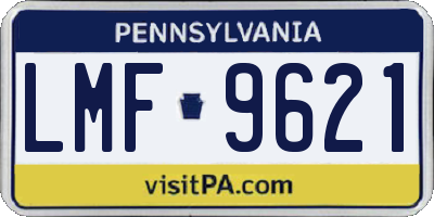 PA license plate LMF9621