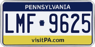 PA license plate LMF9625