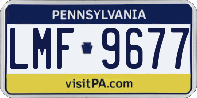 PA license plate LMF9677
