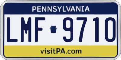 PA license plate LMF9710