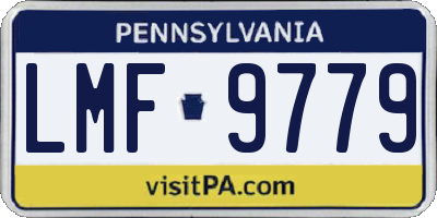 PA license plate LMF9779