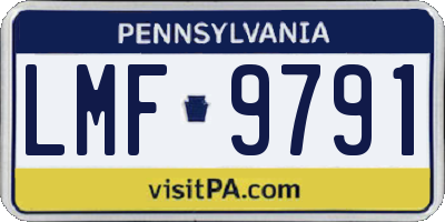 PA license plate LMF9791